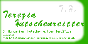 terezia hutschenreitter business card